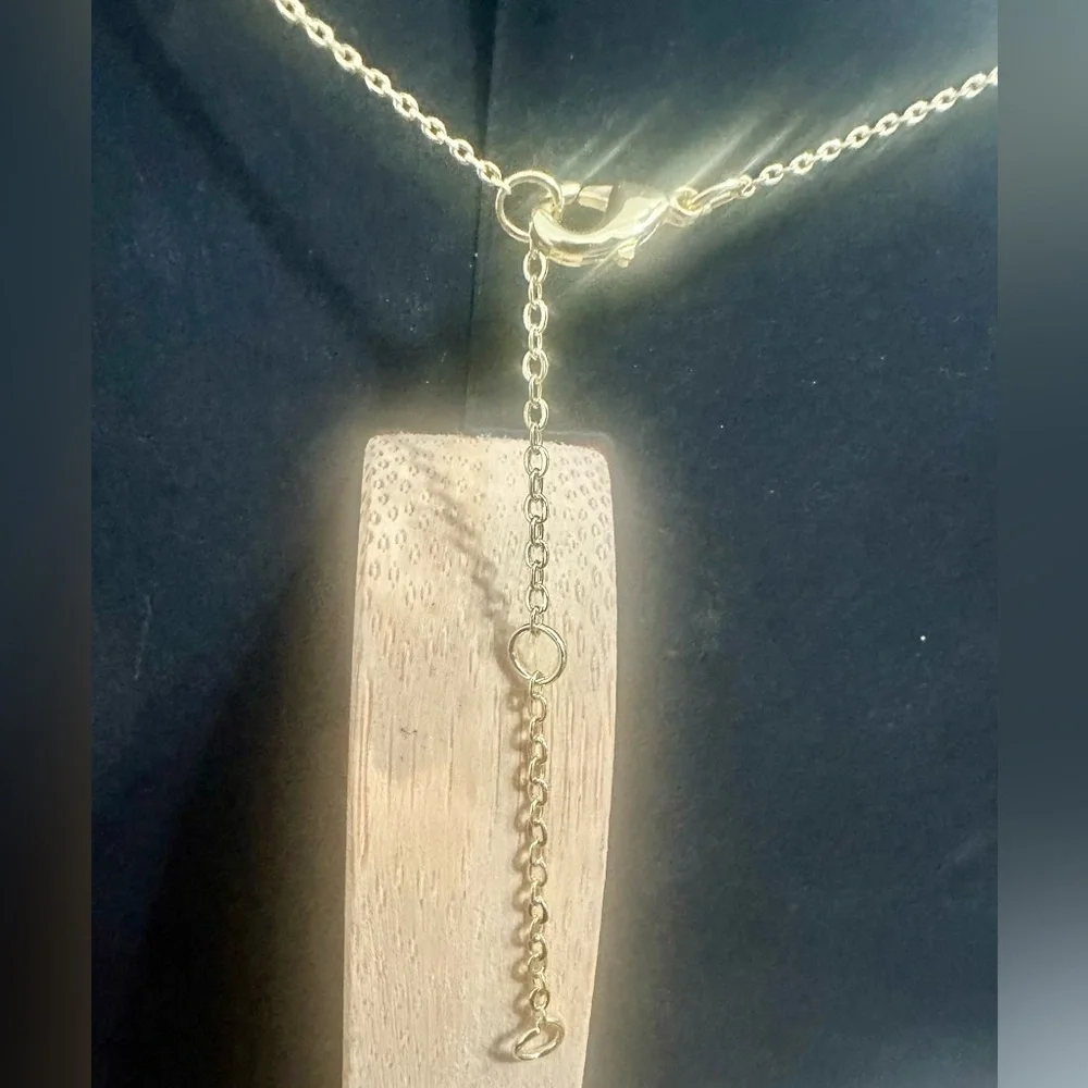 Dainty Gold Tone CZ Cross Necklace – Adjustable 16–18” - Picture 10 of 11